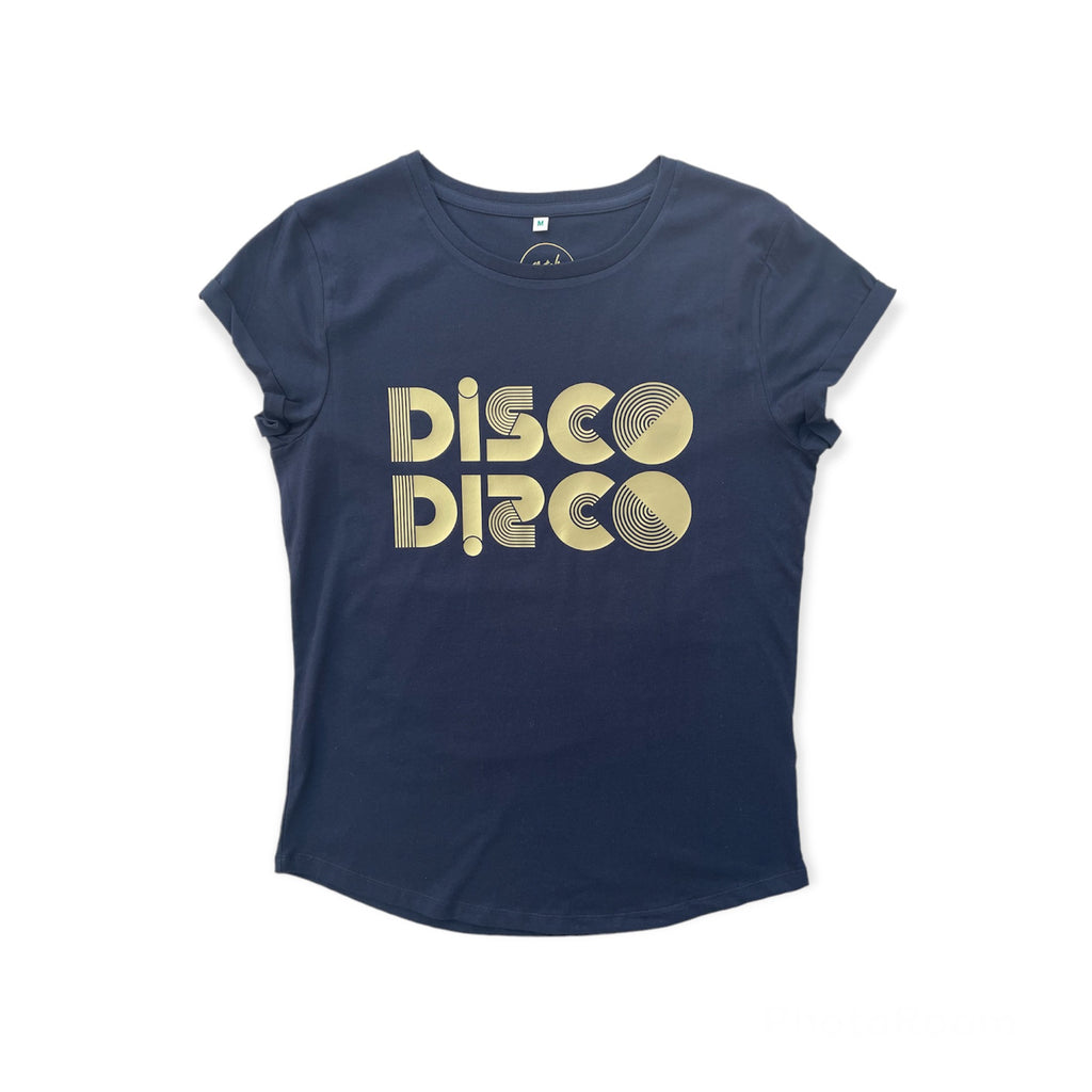 The Navy and Gold Disco Ladies T-Shirt