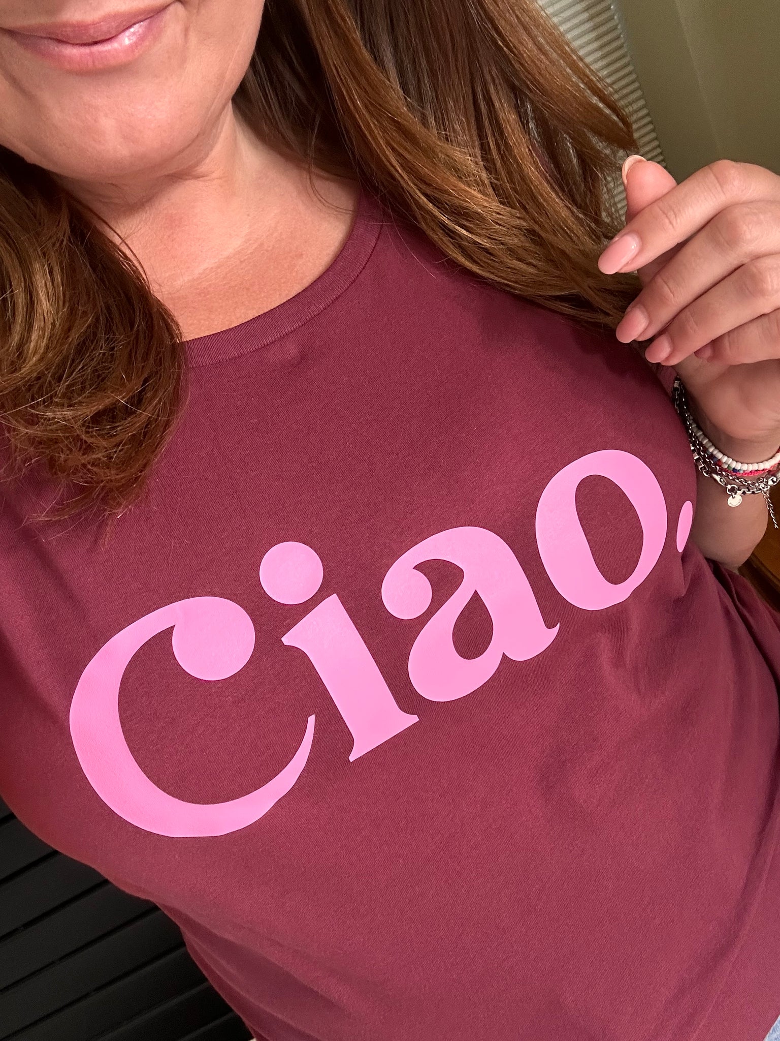 The Maroon Ciao Ladies T-Shirt