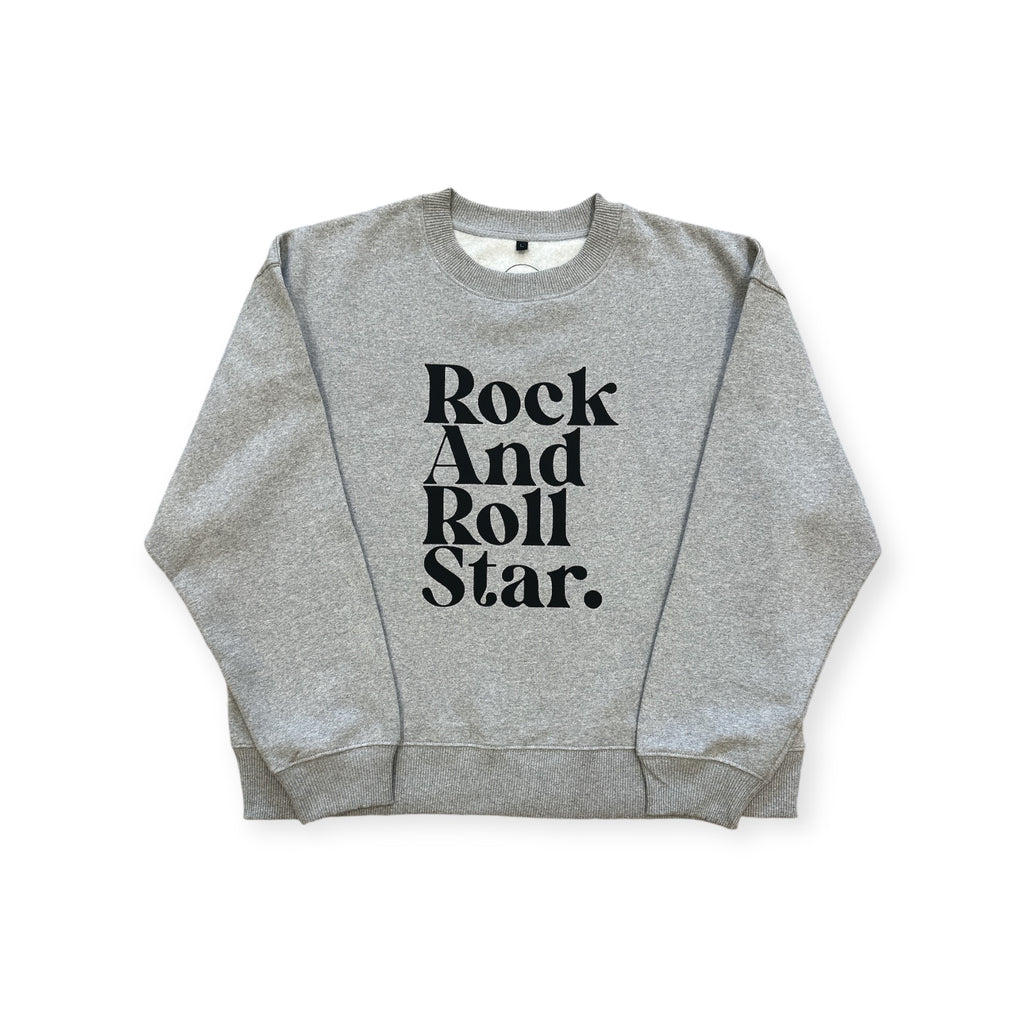 Rock and Roll Star Grey Marl Ladies Sweatshirt