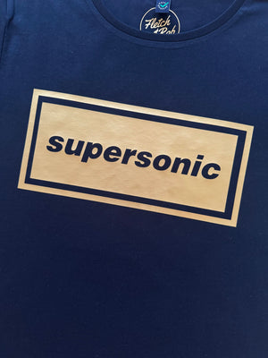 The Black and Gold Supersonic Ladies T-Shirt