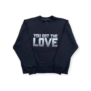 You Got The Love Black and Silver Ladies Sweatshirt