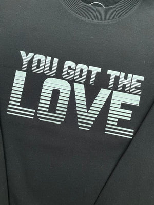 You Got The Love Black and Silver Ladies Sweatshirt