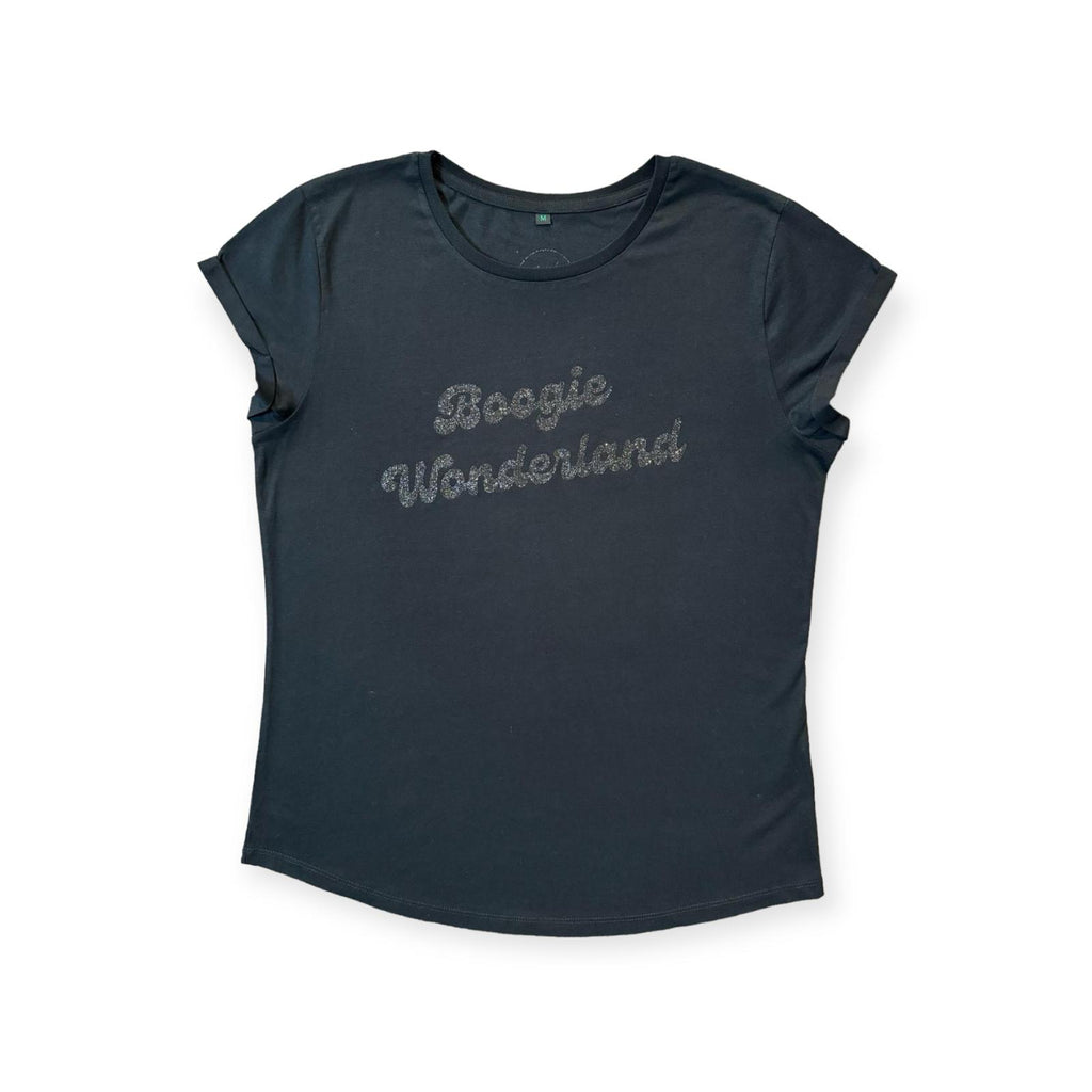 The Boogie Wonderland Sparkly Black T-Shirt