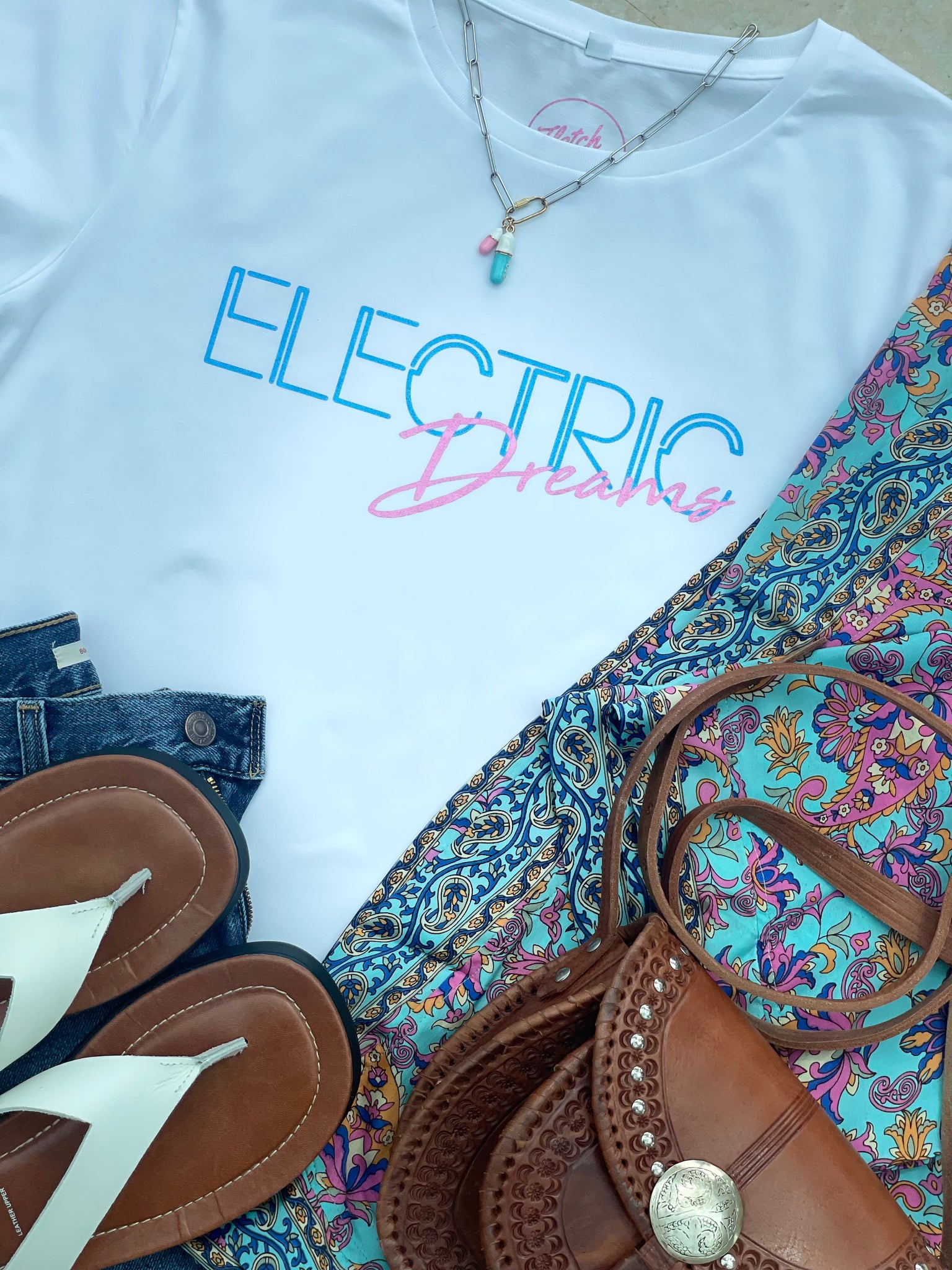 The Electric Dream Ladies White T-Shirt