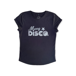 The Black and Sparkly Silver Christmas T-Shirt